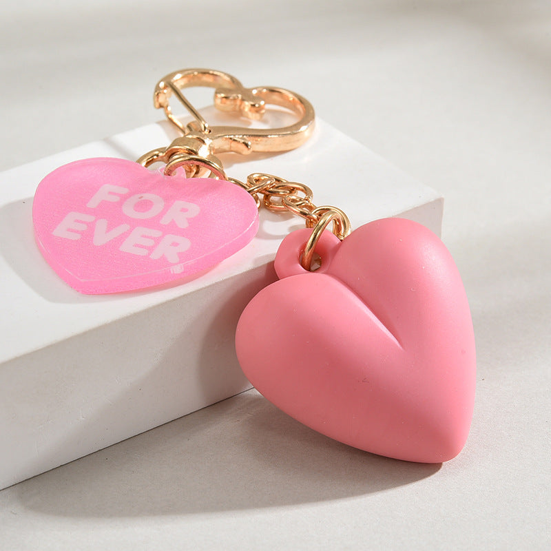 Wholesale Cartoon Heart-shaped Acrylic Keychains